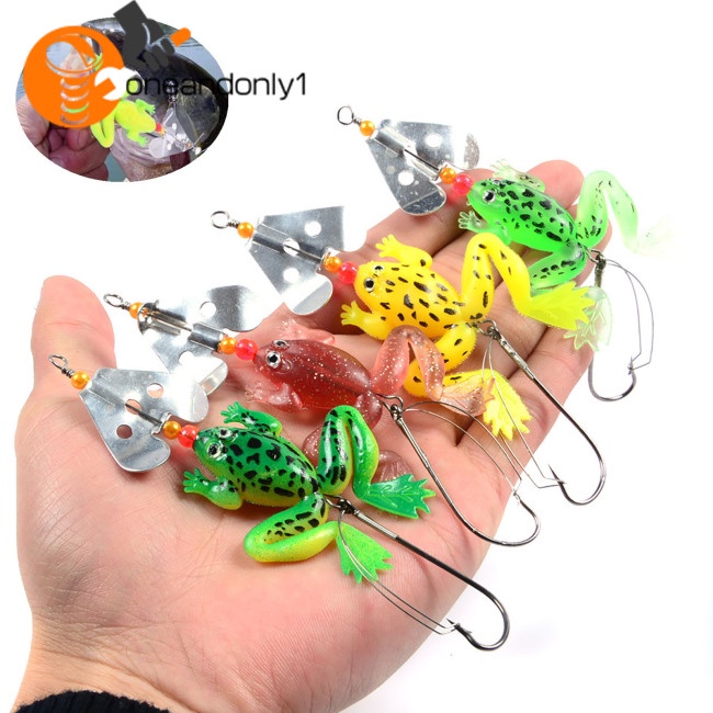 Mồi Câu Cá Giả Hình Ếch Mềm Mại Nhiều Màu Sắc 9cm 6g Kèm Móc Câu Tiện Lợi