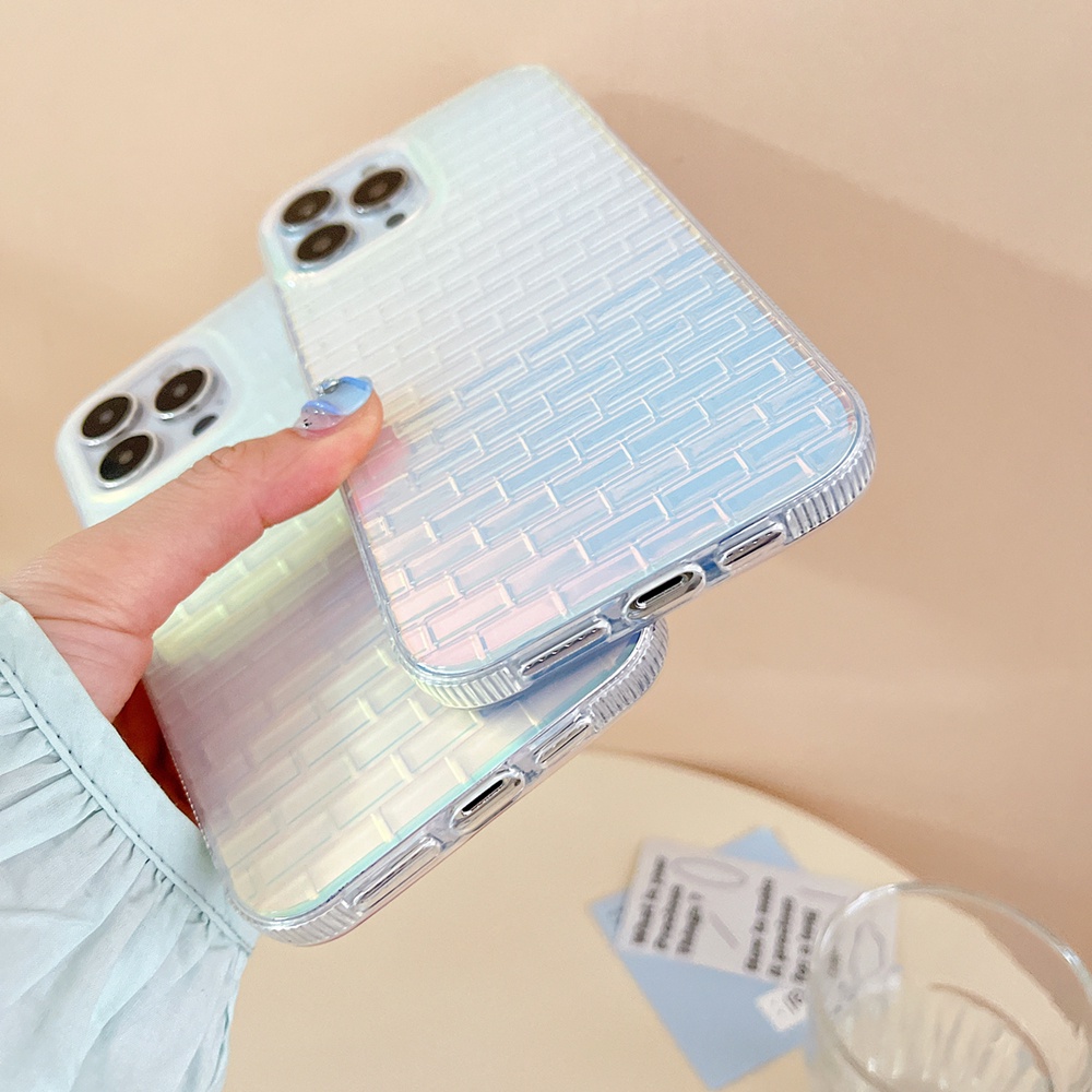 Ốp Điện Thoại TPU Mềm Chống Trượt Chống Rơi Màu Laser Sang Trọng Cho IPhone 14 13 12 11 Pro Max X XR 8 7 Plus