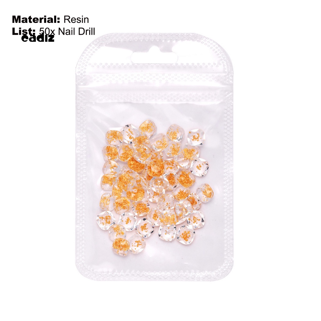 Bộ 50 Phụ Kiện Trang Trí Móng Tay Tạo Hiệu Ứng 3D Bằng Nhựa Resin Chống Thấm Nước DIY