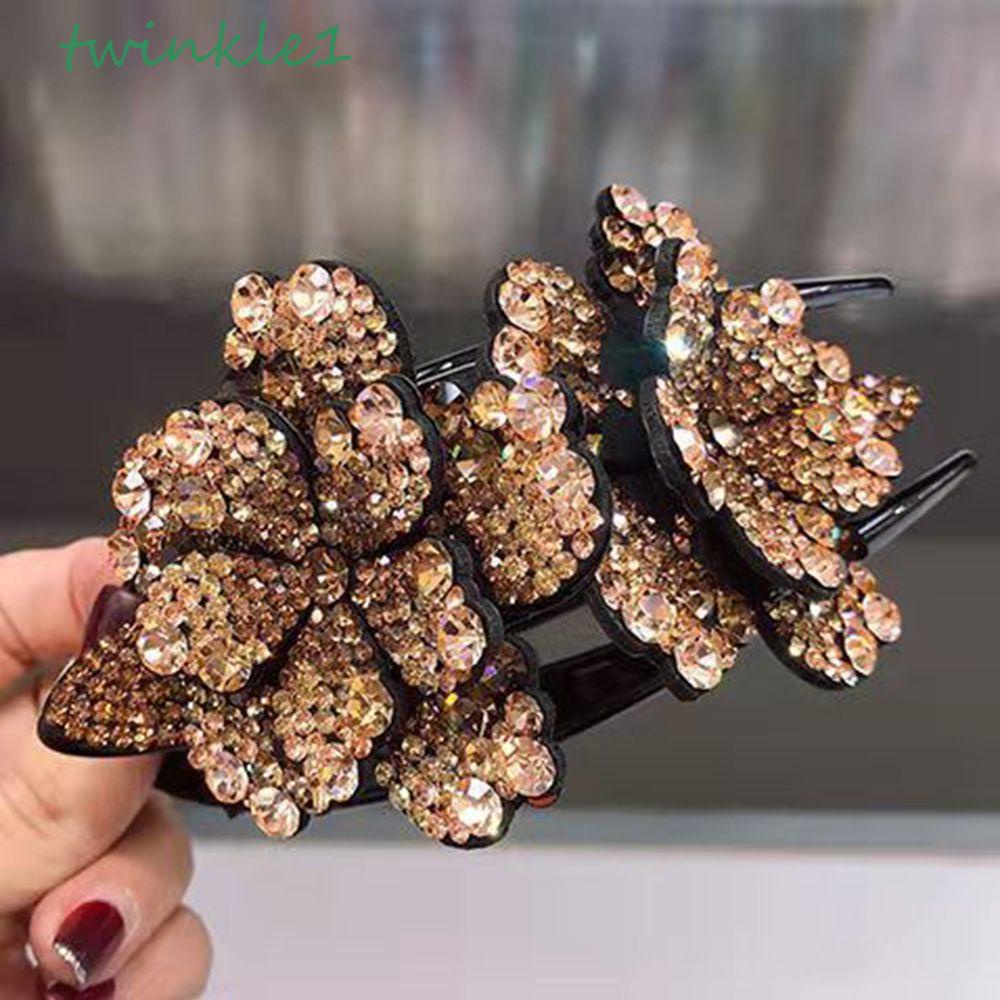 TWINKLE Kẹp Tóc Mỏ Vịt Hình Hoa Nhiều Màu Cổ Điển Thời Trang Cho Nữ