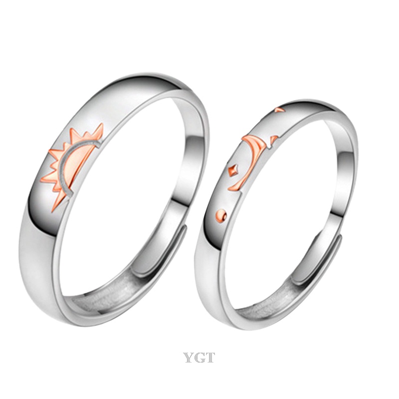 Ygt Nhẫn Hở Hình Mặt Trời Và Ngôi Sao Thời Trang Hàn Quốc Chất Lượng Cao