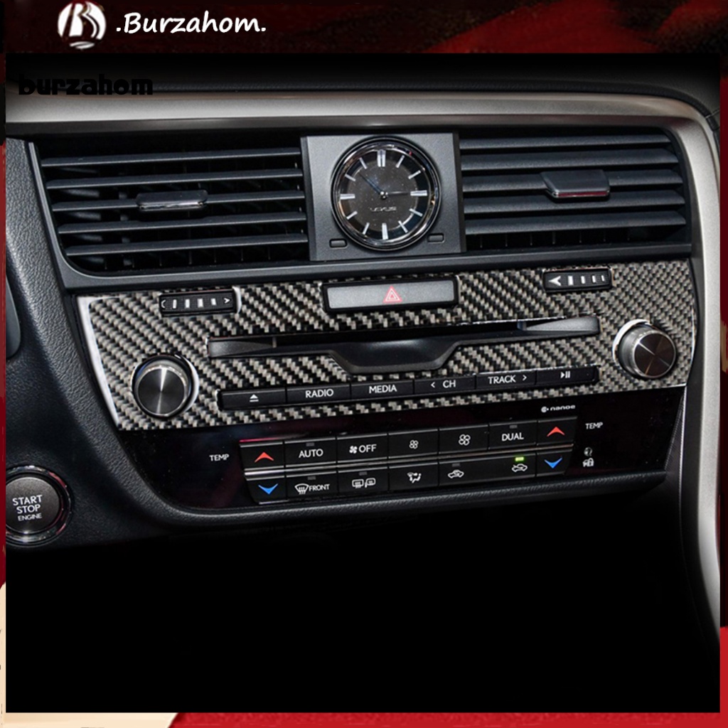 Sticker Sợi Carbon Dán Bảng Điều Khiển CD Trái Chống Tia UV Cho Lexus RX300 270 200T 450H 2016-2019