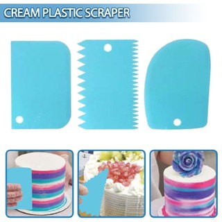 New 3pcs Icing Cake smoothing Smoother Scraper smooth Comb Baking Cutting Tool