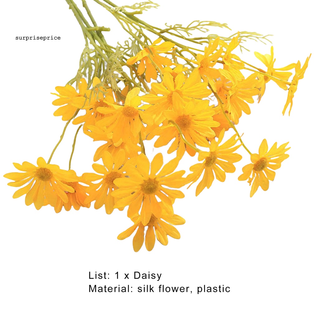 Bó Hoa Giả 5 Bông Bằng Lụa Nhiều Màu Chống Tia UV Trang Trí Nhà Cửa