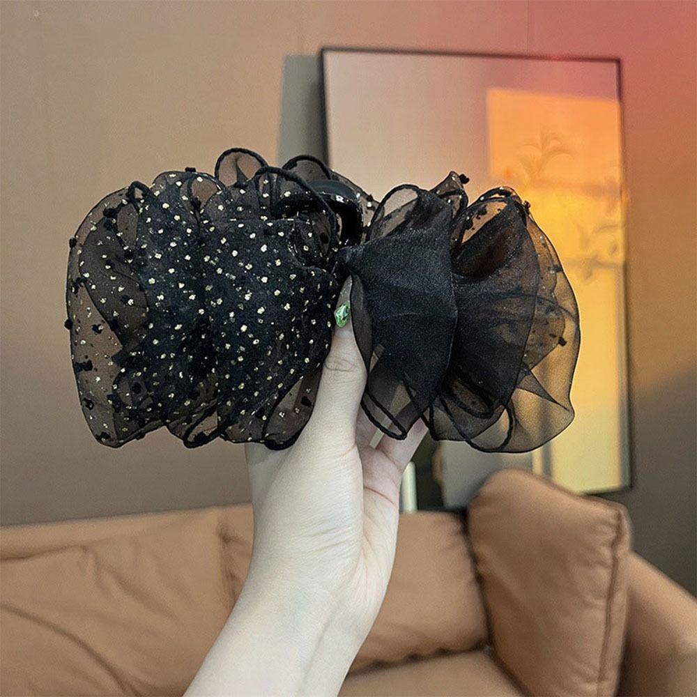 Kẹp Tóc Lưới Hình Cá Mập Màu Đen Ngọt Ngào Cho Nữ