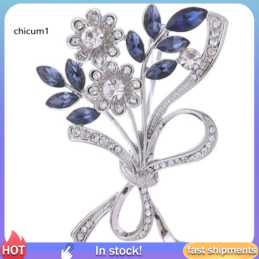 Ghim Cài Áo Hình Hoa Đính Đá Nhân Tạo Thời Trang Cho Nữ