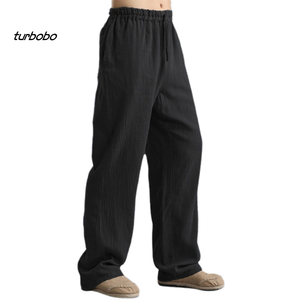 Quần Dài Mỏng Màu Trơn Lưng Thun Co Giãn Thoáng Khí Thời Trang Đường Phố Cho Nam