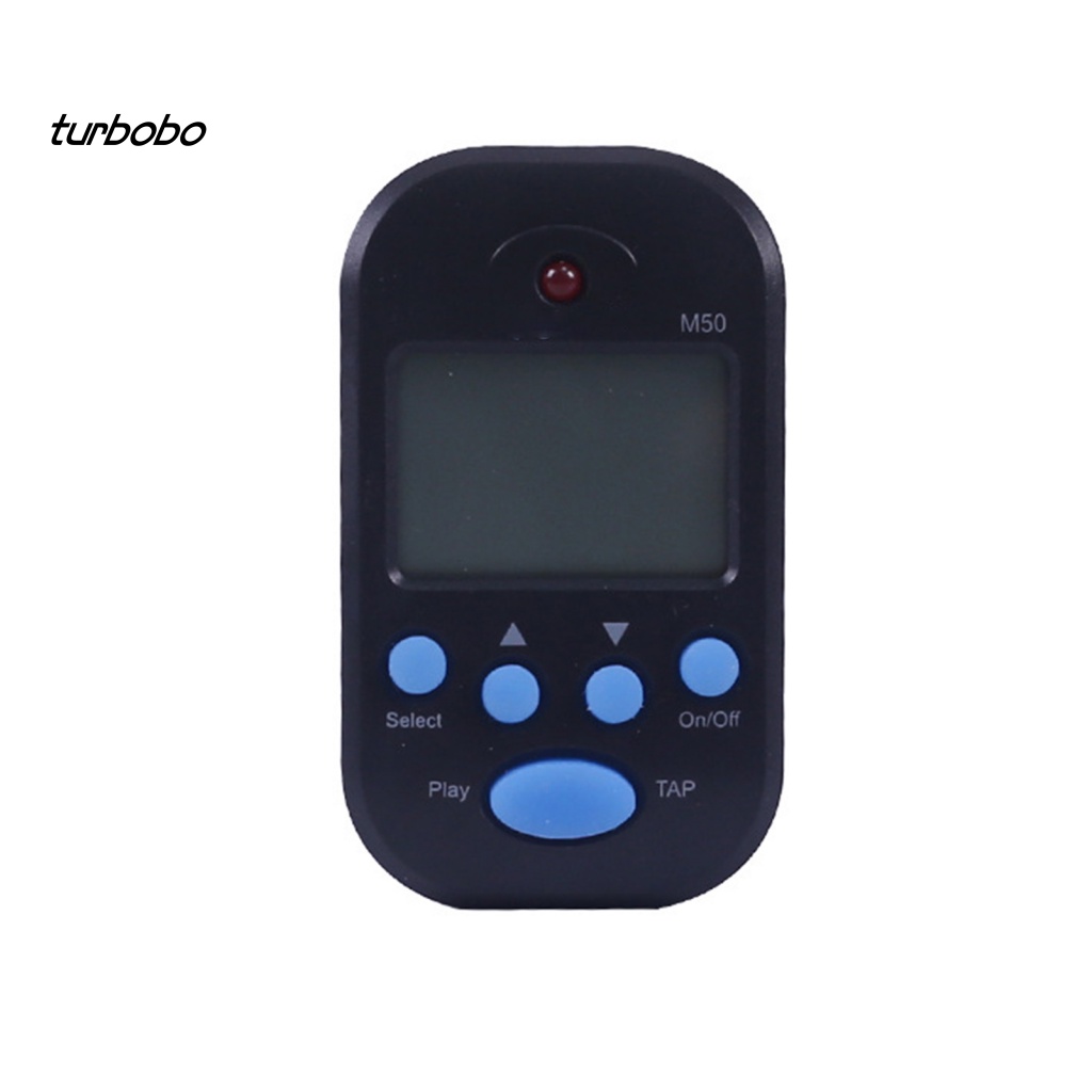 Turbobo Metronome Kẹp Bằng Nhựa Có Màn Hình LCD Kỹ Thuật Số Cho Đàn Guitar Điện Chuyên Nghiệp
