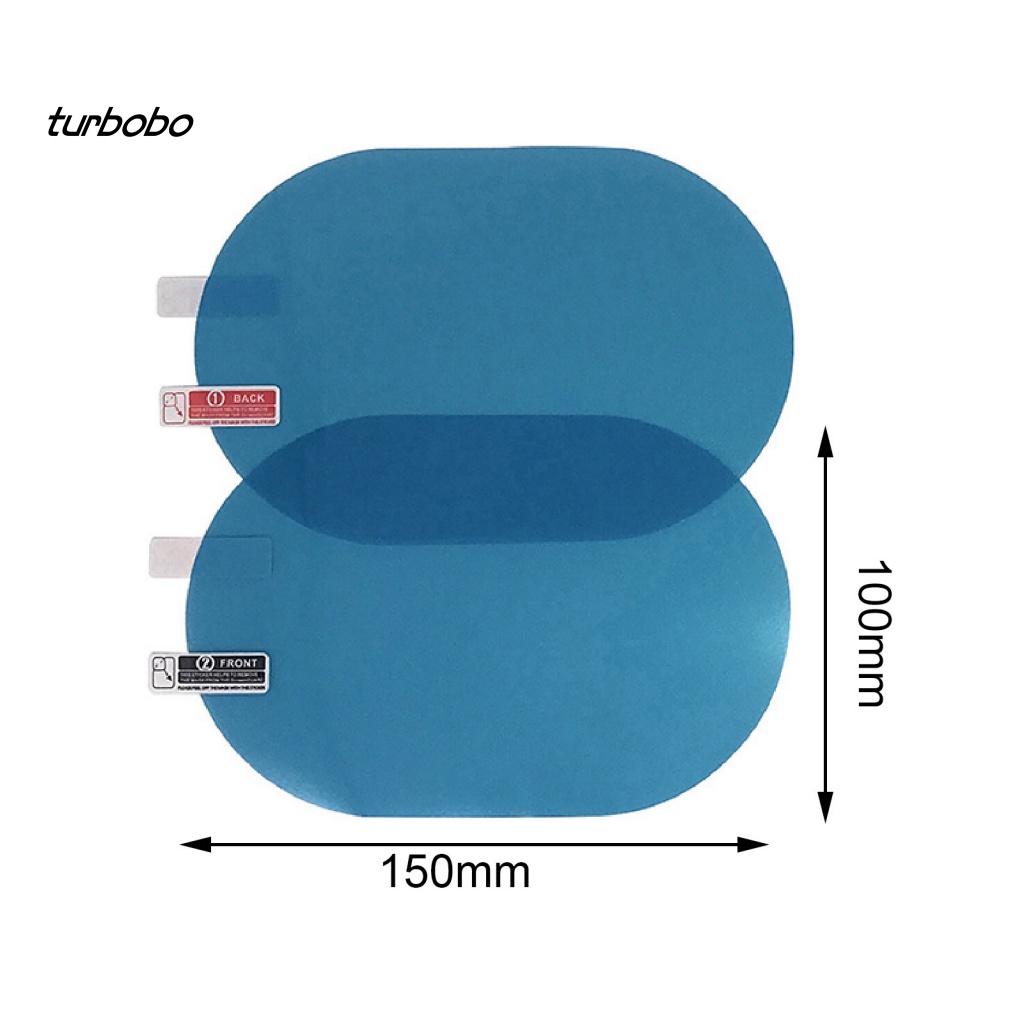 1 Cặp Phim Dán Gương Chiếu Hậu Hình Oval Chống Nước Chống Sương Mù Cho Xe Hơi Xe Máy