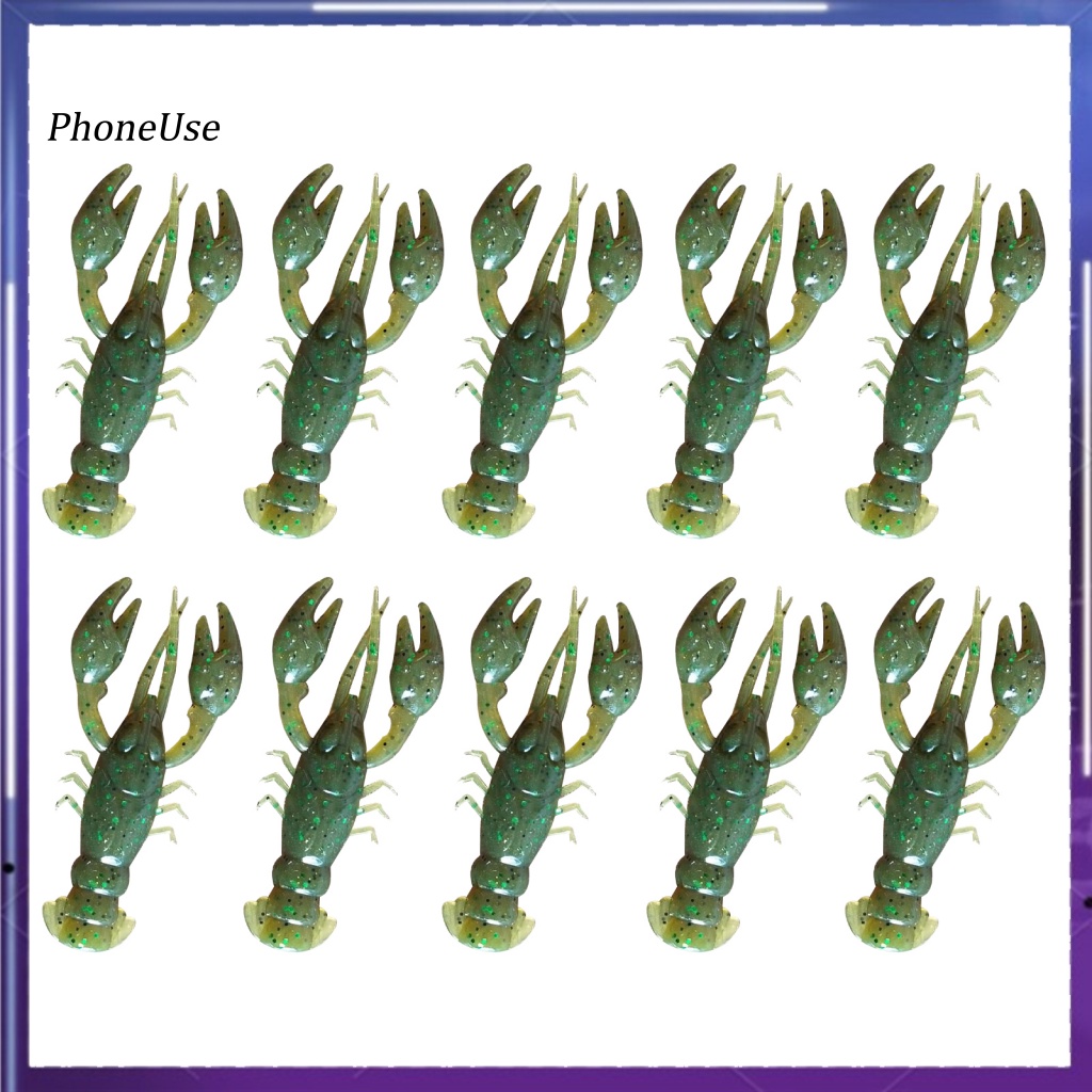 Pu Set 10 Mồi Câu Cá Giả Hình Tôm 22g / 5cm Chuyên Nghiệp