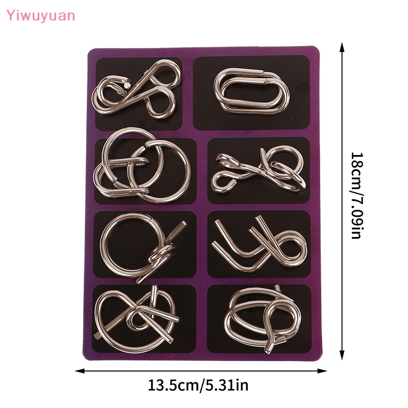 < Yiwuyuan > Bộ 8 Món Đồ Chơi Xếp Hình Tương Tác Giáo Dục Thông Minh Bằng Kim Loại Sáng Tạo Và Thiết Thực Cho Trẻ Em Và Người Lớn Mới