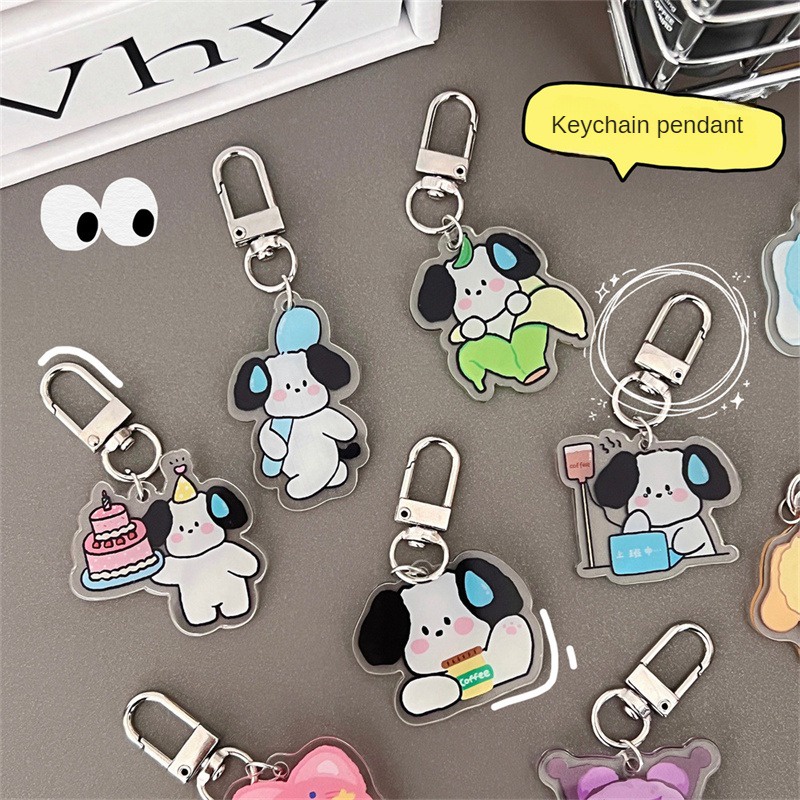 Hoạt Hình Dễ Thương Chó Móc Khóa Chữa Động Vật Móc Chìa Khóa Sáng Tạo Mèo Mặt Dây Chuyền Cho Xe Ô Tô Móc Khóa Túi Ví Phụ Kiện Tự Làm Quà Tặng Truing1