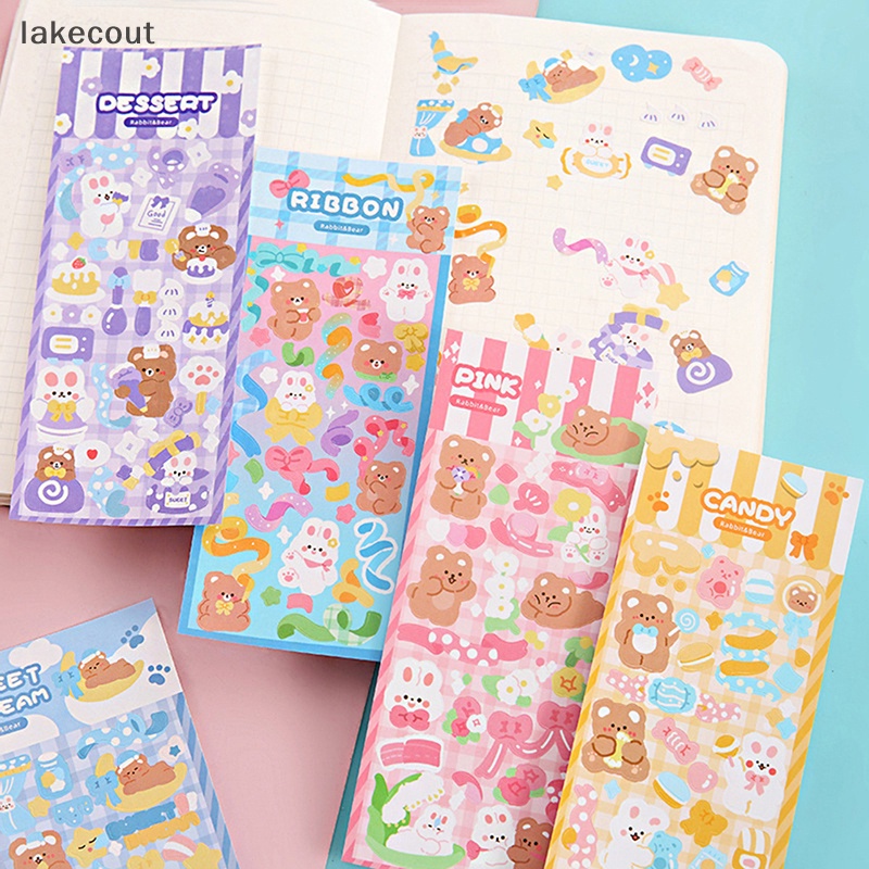 Bộ 6 Tấm Sticker Dán Trang Trí Họa Tiết Hoạt Hình Dễ Thương Bắt Mắt