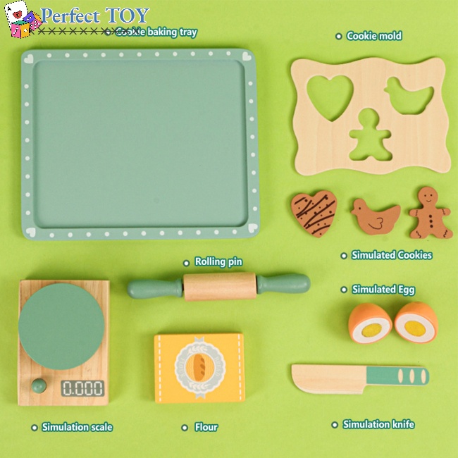 Bộ Đồ Chơi Bánh Quy Bằng Gỗ Cho Bé