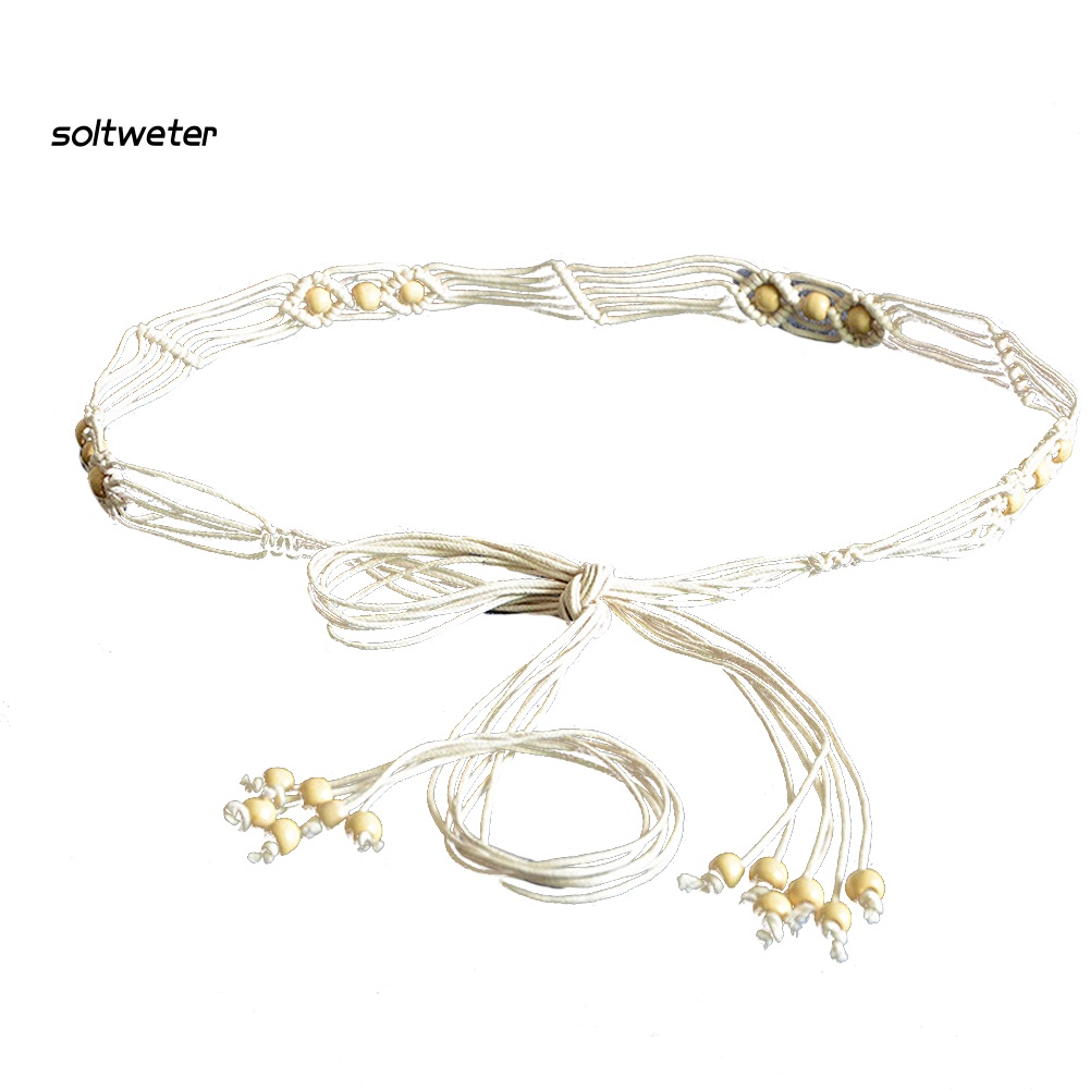 Thắt Lưng Bện Dây Xỏ Hạt Thủ Công Phong Cách Bohemia Cho Nữ