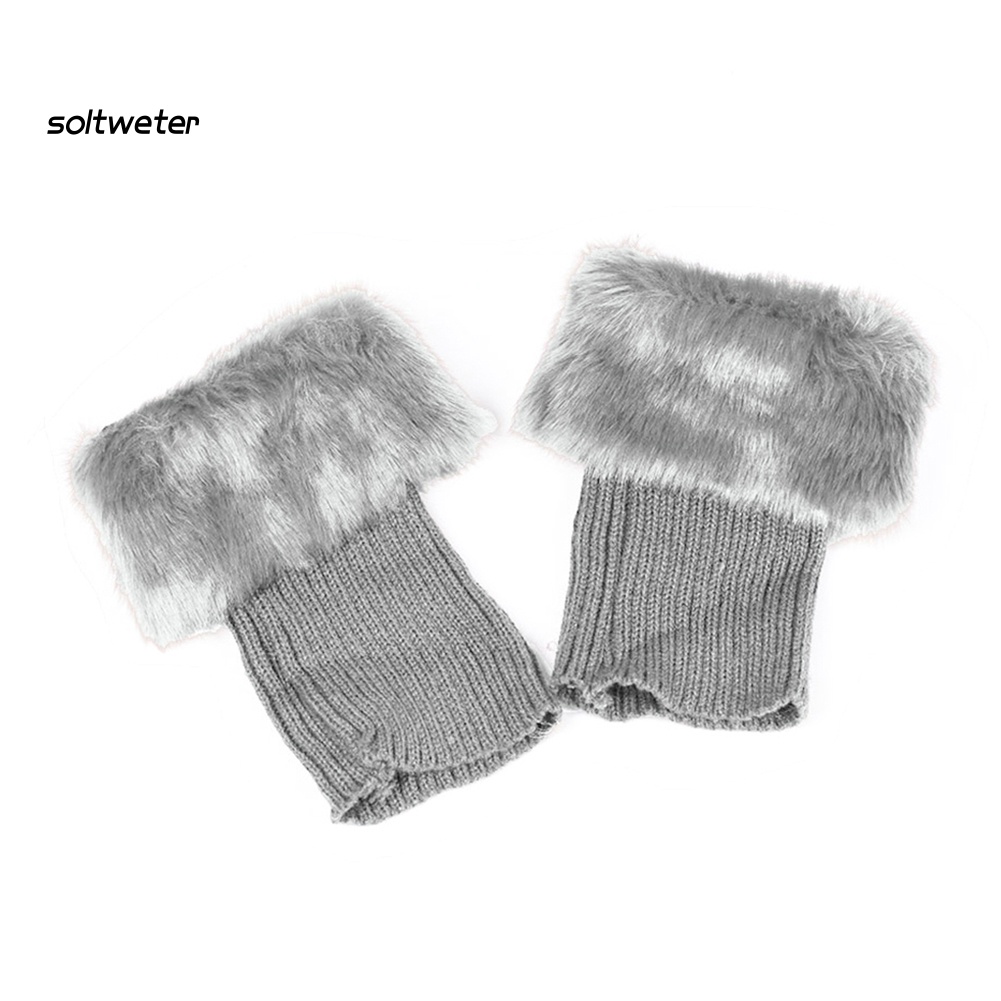 Vớ Ống Chân Bằng Len Móc Màu Sắc Trơn Giữ Ấm Dành Cho Nữ