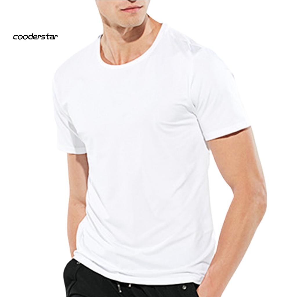 Áo Thun Thể Thao Màu Sắc Trơn Chống Thấm Nước Nhanh Khô Thời Trang Mùa Hè Cho Nam