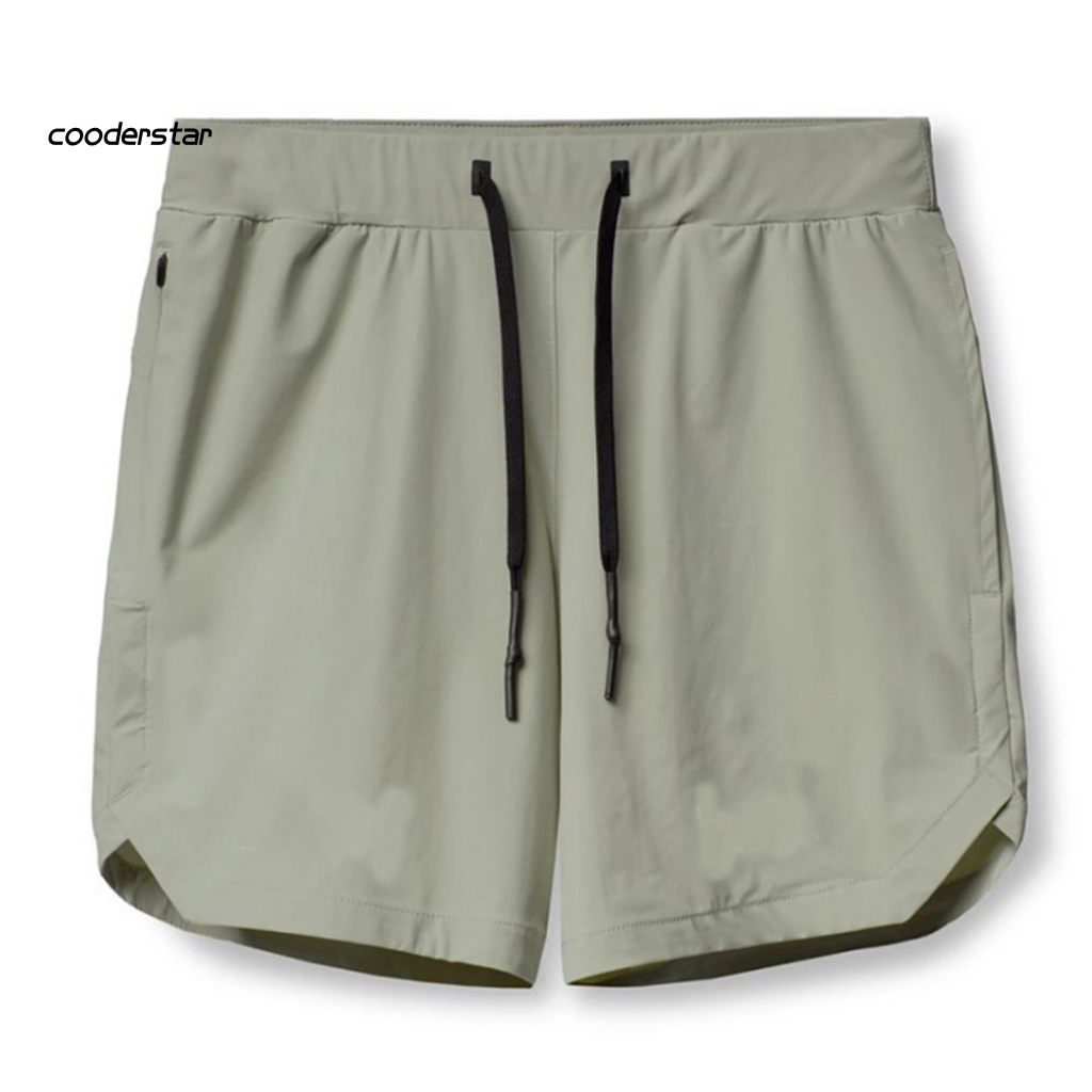 Quần Short Dây Rút Co Giãn Mềm Mại Thoáng Khí Màu Trơn Dành Cho Nam