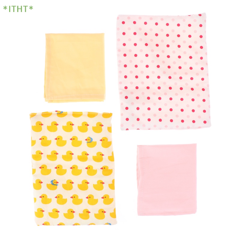 1 Bộ Ga Trải Giường + Gối + Vỏ Chăn 1: 12 Trang Trí Nhà Búp Bê Mới