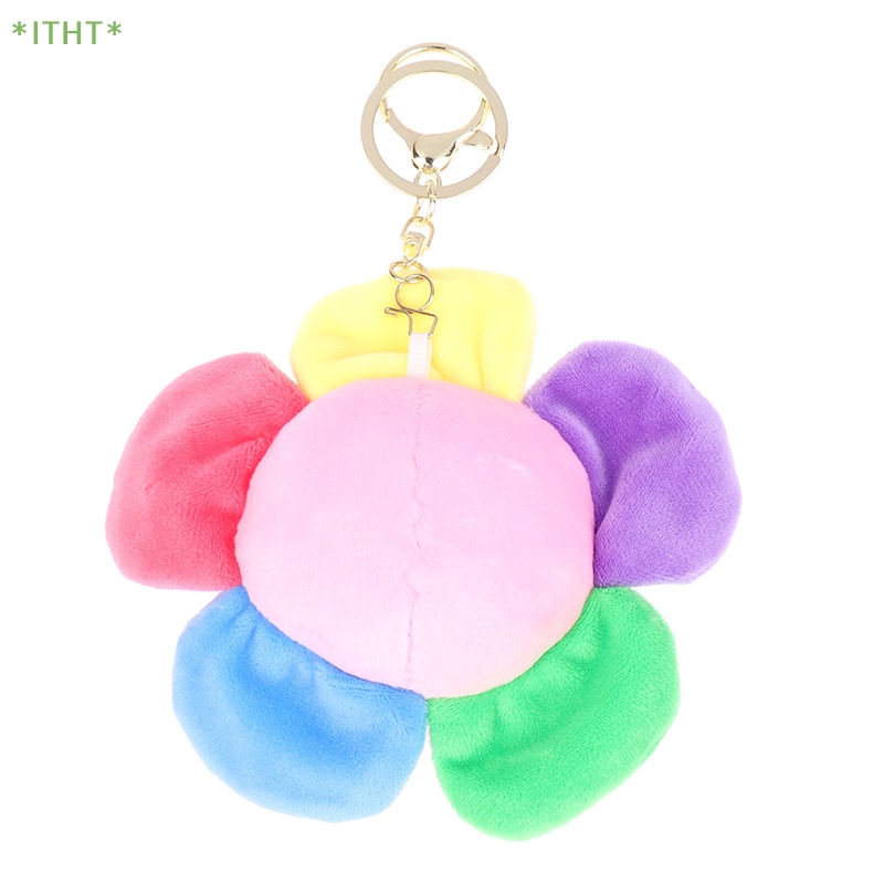 Móc Khóa Hình Hoa Hướng Dương Mặt Cười Nhồi Bông Nhiều Màu Sắc Dễ Thương Mới