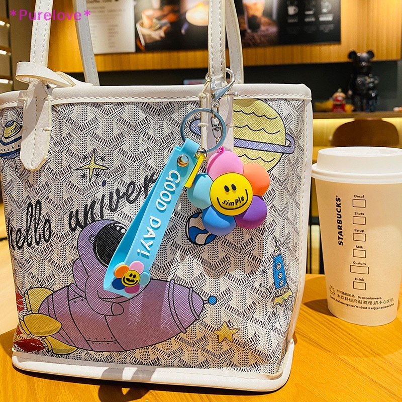 Purelove &gt; Phụ Kiện Móc Khóa Điện Thoại Hình Hoa Hướng Dương Mặt Cười Dễ Thương Mới