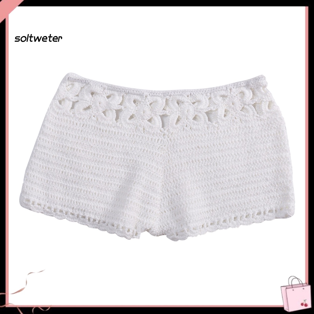 Quần Short Bơi Sợi Acrylic Rỗng Chống Mài Mòn Thời Trang Mùa Hè Cho Nữ