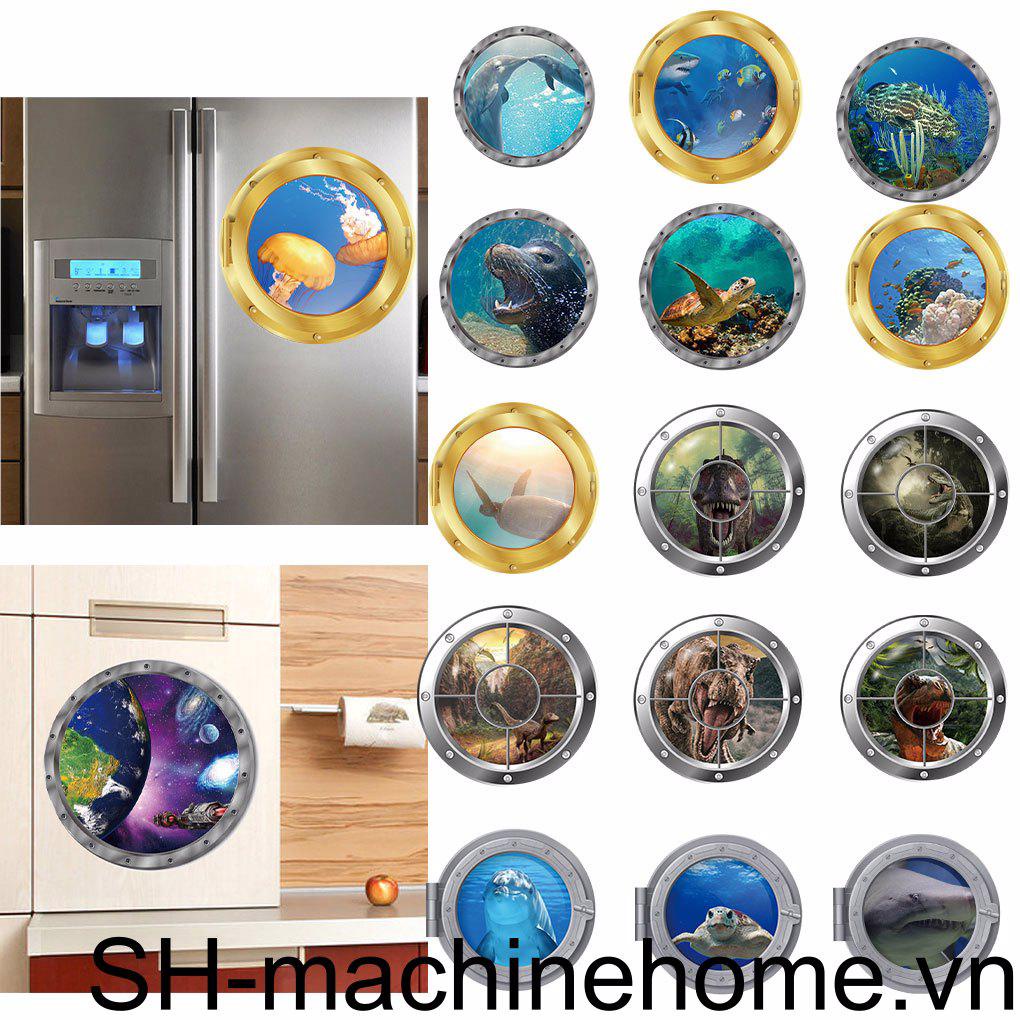 Sticker Dán Tường Họa Tiết Cá Dễ Thương Bắt Mắt Sành Điệu