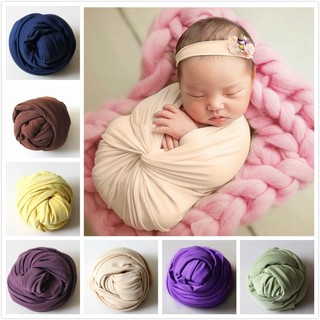 Chăn quấn co giãn làm phụ kiện chụp ảnh cho bé sơ sinh