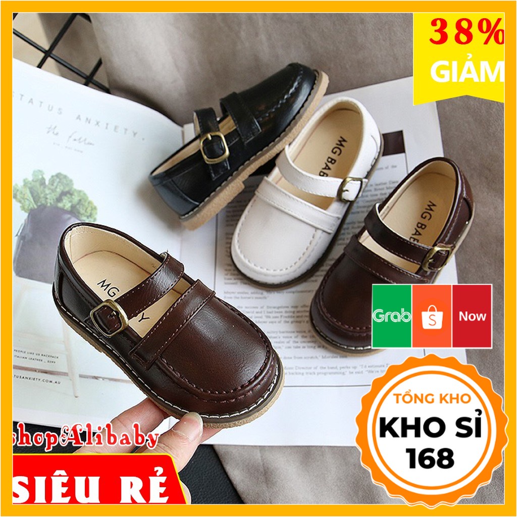 🔥BAO ĐỔI TRẢ ❤️MGBABY Giày da mềm chống trượt cho bé trai bé gái phong cách Hàn Quốc từ 2-6 tuổi E171