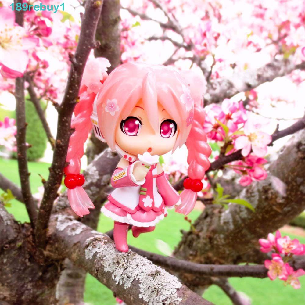 REBUY1 Mô Hình Nhân Vật Hatsune Miku Bằng PVC Dễ Thương Trang Trí Bàn Làm Việc