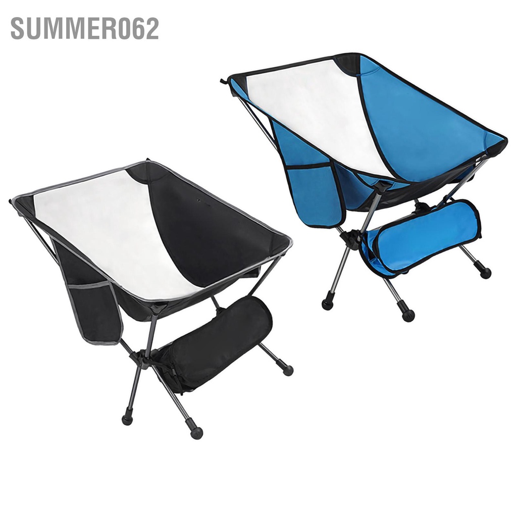 Summer062 Ghế Gấp Vải Oxford Khung Hợp Kim Nhôm Phụ Kiện Cắm Trại Kèm Túi Cho Ngoài Trời