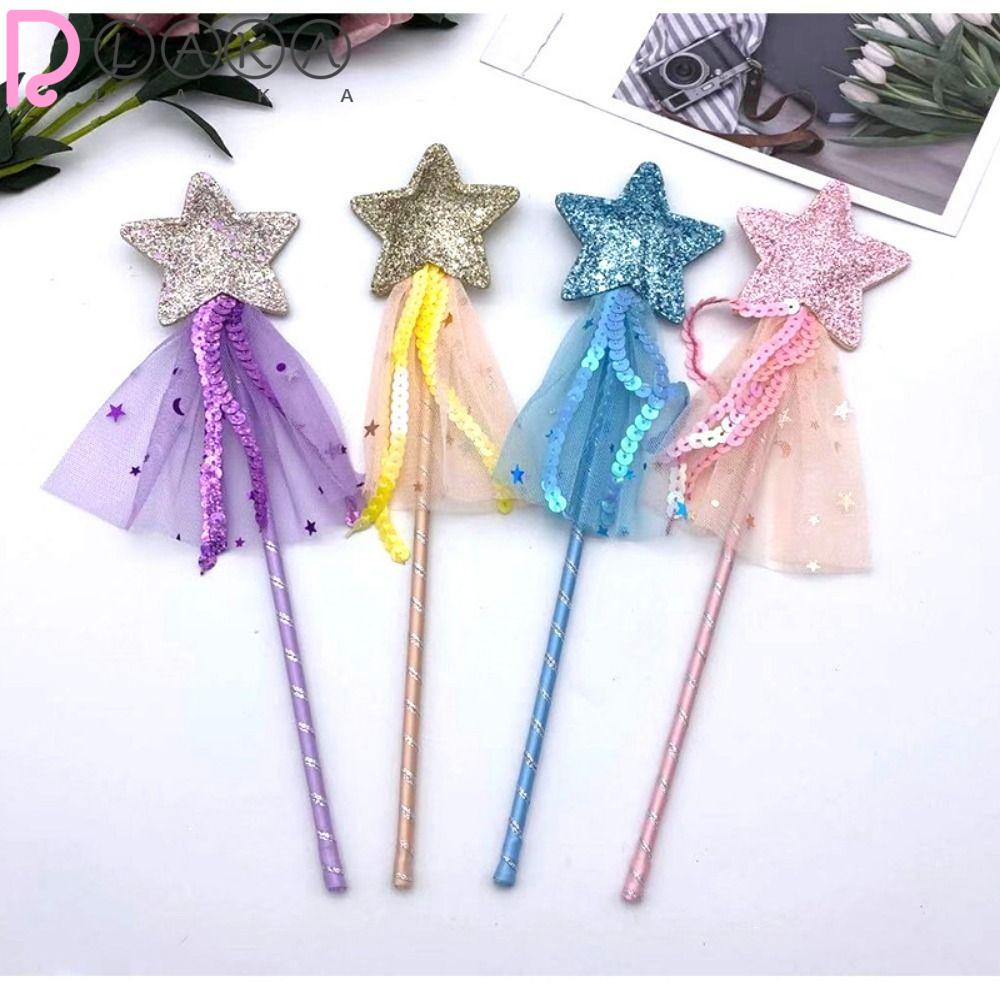 LAKAMIER Gậy Phép Thuật Hóa Trang Ngôi Sao Năm Cánh / Ngôi Sao Năm Cánh / Ngôi Sao Đính Kim Sa Lấp Lánh