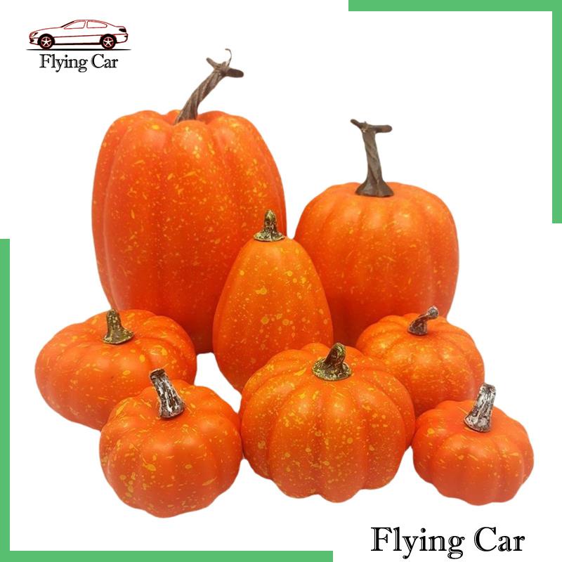 Set 8 Bí Ngô Nhân Tạo Nhiều Kiểu Dáng Khác Nhau Trang Trí Tiệc