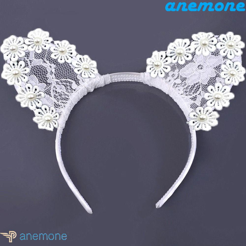 ANEMONE Băng Đô Tai Mèo Phong Cách Lolita Dễ Thương Chống Trượt Thời Trang Cho Nữ