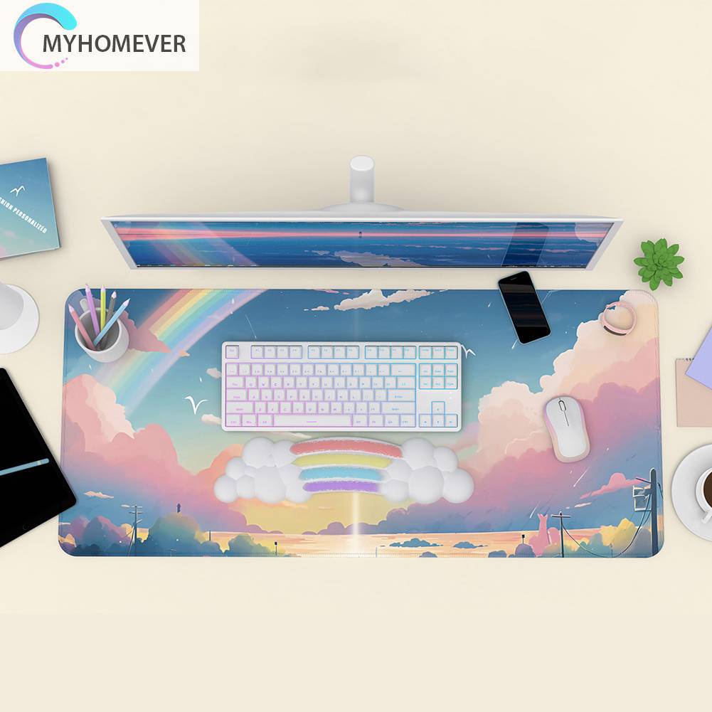 Tấm Lót Chuột Và Bàn Phím Cỡ Lớn Dày Dặn Chống Trượt Tiện Dụng Cho Máy Tính