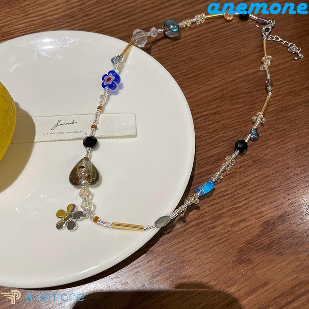 ANEMONE Vòng Cổ Choker Mặt Hình Hoa Đơn Giản Ngọt Ngào Cho Nữ