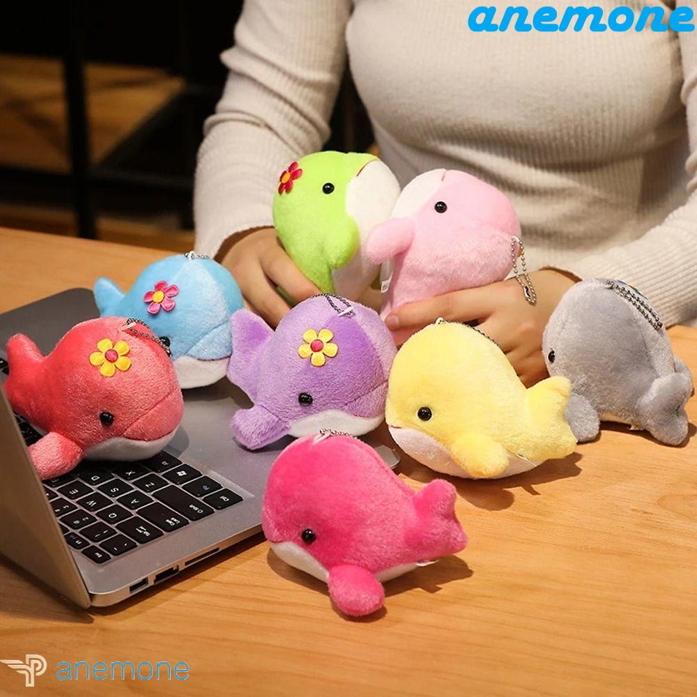 ANEMONE Móc Khóa Cá Voi Nhồi Bông Dễ Thương