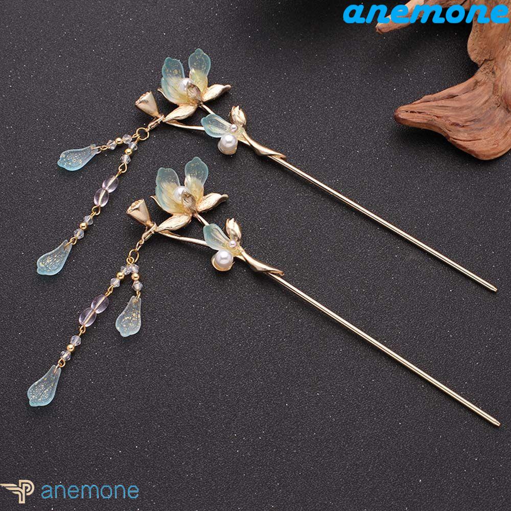 ANEMONE Trâm Cài Tóc Đính Hoa Và Tua Rua Thời Trang Cho Nữ