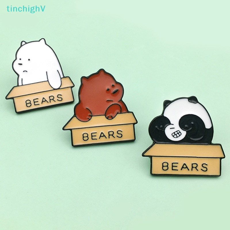 [TinchighV] Trâm Cài Áo Hình Gấu Trúc Tráng Men Phụ Kiện Trang Trí Túi Xách [Mới]