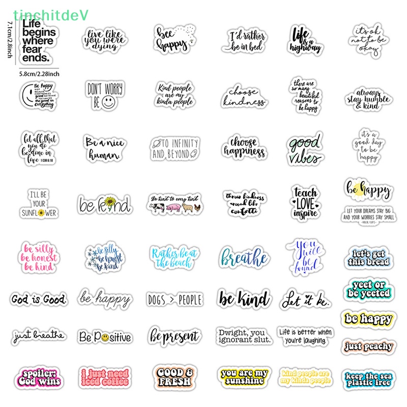 [TinchitdeV] 50 Miếng Dán Câu Trích Dẫn Tiếng Anh Cho Laptop Máy Tính