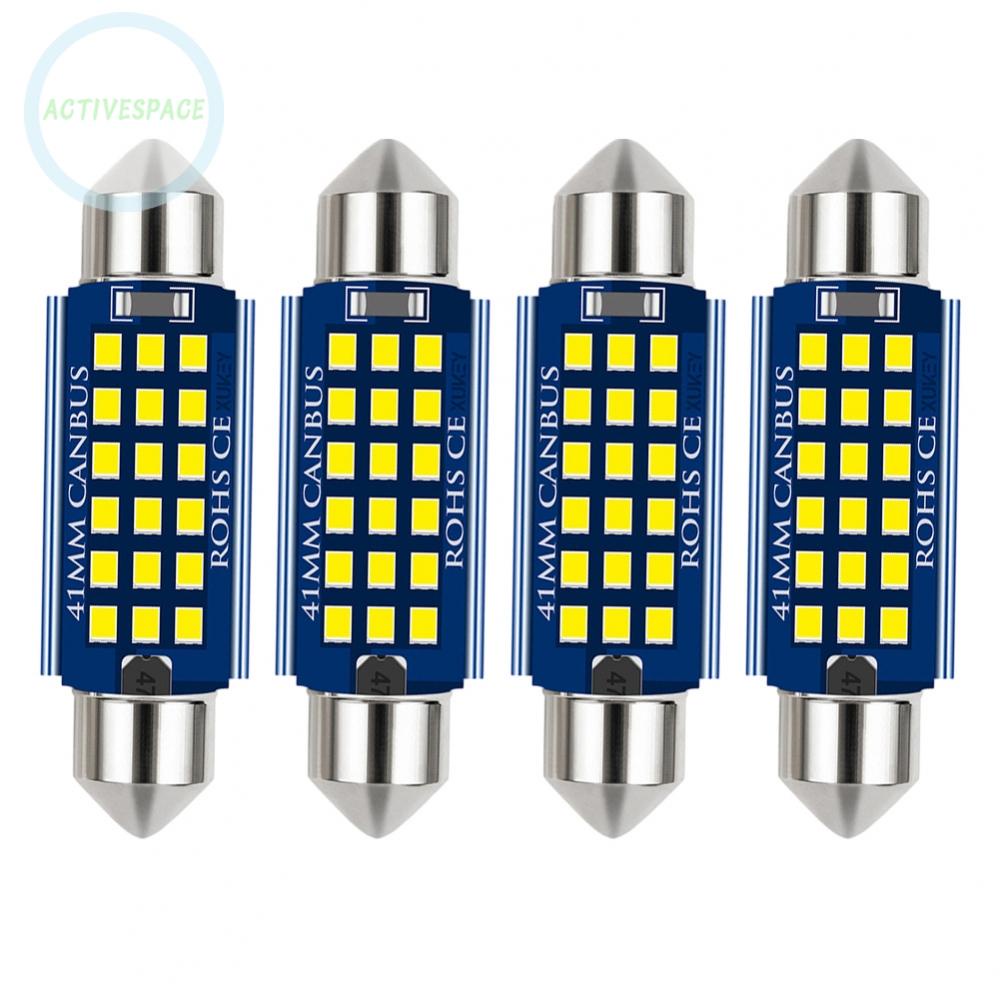 ⚡READYSTOCK⚡Upgrade Your Car's Lighting with 41mm LED Canbus Dome Map Lights Set of 4