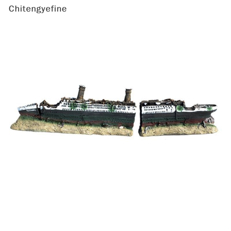 Đồ trang trí Tàu Titanic Bằng Nhựa Tự Nhiên Dùng Trang Trí Bể Cá