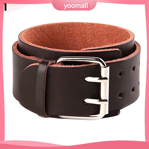 Vòng Tay Giả Da 2 Lớp Với Khóa Cài Có Thể Điều Chỉnh Cho Nam