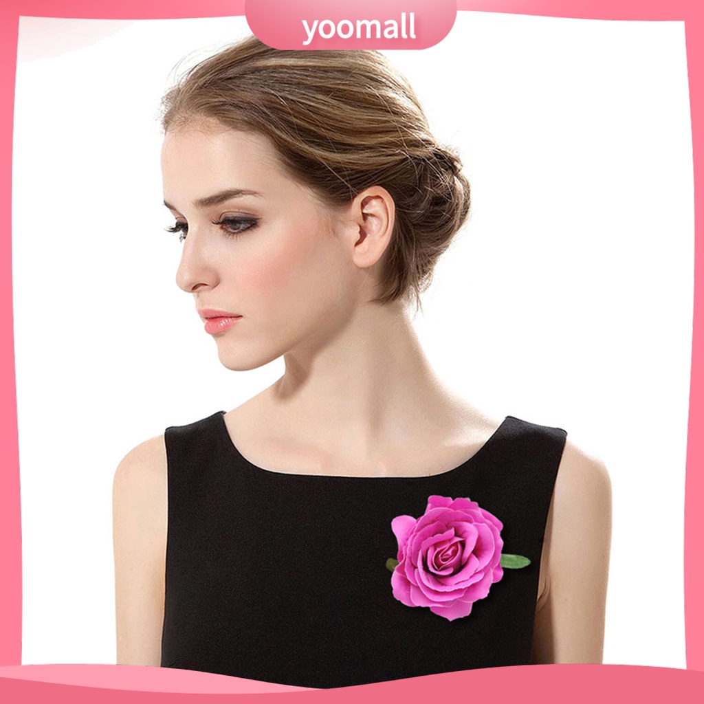 1 Kẹp Tóc Hình Hoa Hồng Bằng Kim Loại Có Thể Tái Sử Dụng