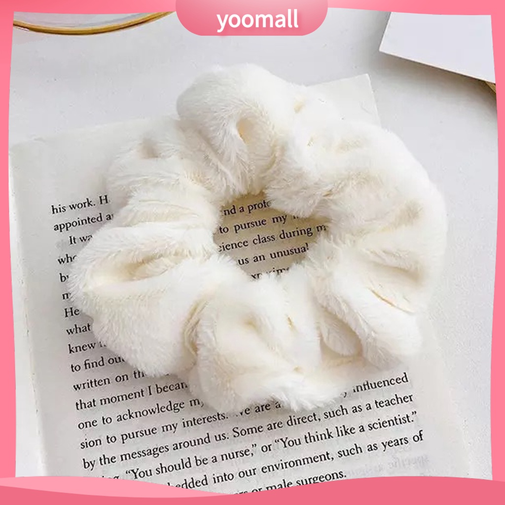 Dây Cột Tóc Màu Trơn Mềm Mại Giữ Ấm Mùa Đông Cho Nữ