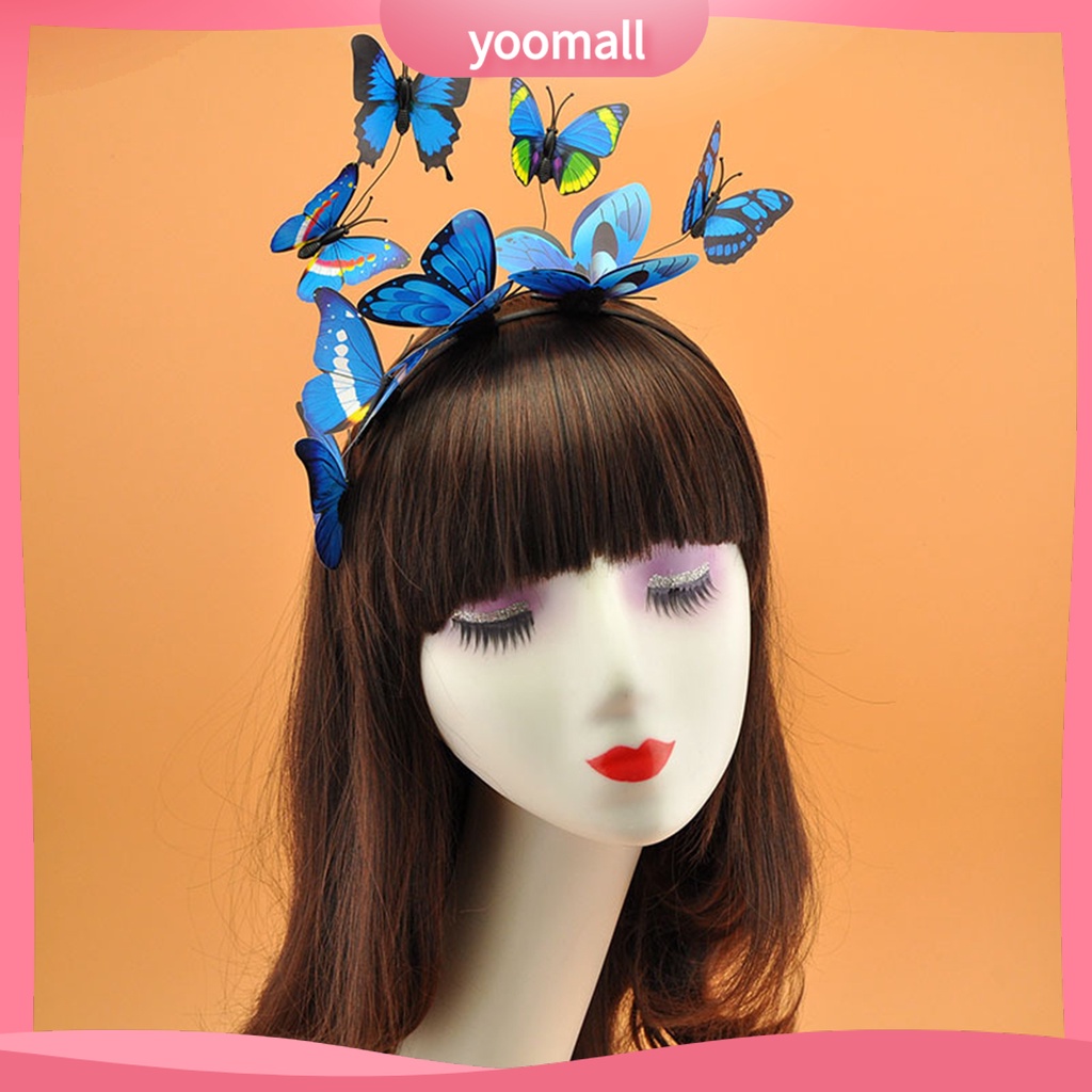 Băng Đô Cài Tóc Hình Bướm Ba Chiều Bằng Nhựa Sáng Tạo