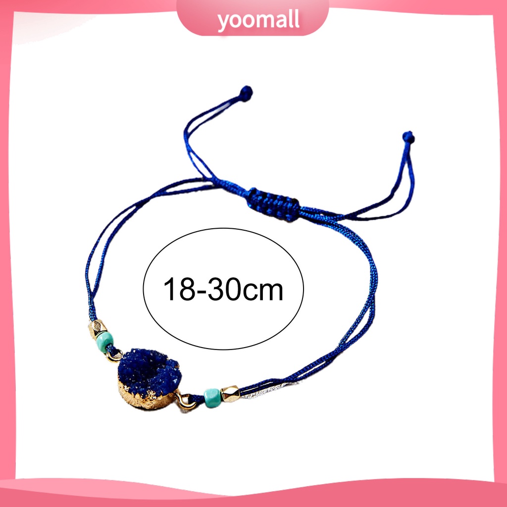 Vòng Đeo Tay Đá Tự Nhiên Chống Mài Mòn Có Thể Điều Chỉnh Phong Cách Hàn Quốc Dành Cho Nam Nữ