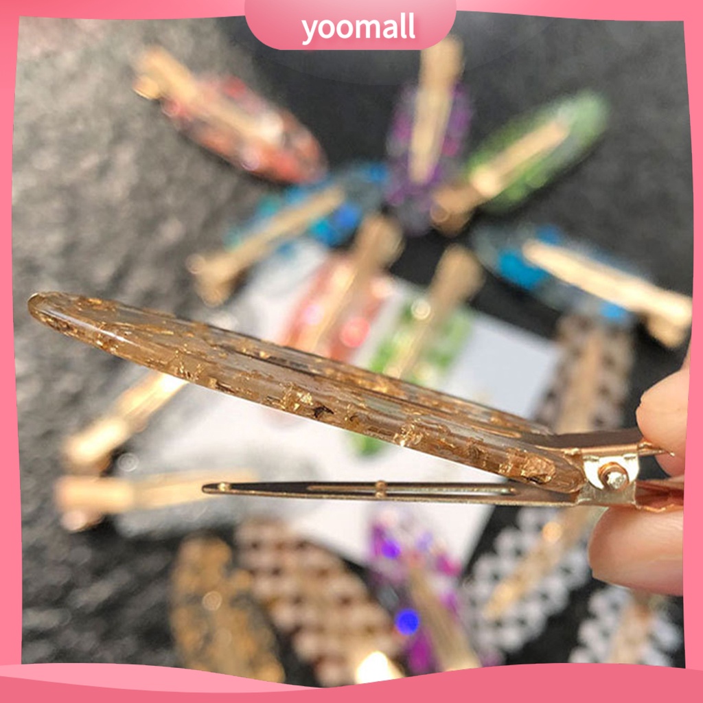 1 Cặp Kẹp Tóc Hình Chiếc Lá Bằng Kim Loại Gọn Nhẹ Không Lông Xù Cho Cuộc Sống Hàng Ngày