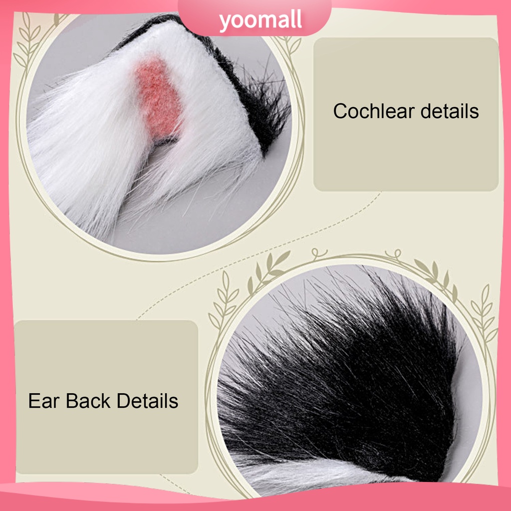 1 Cặp Kẹp Tóc Hình Tai Mèo Bằng Lông Nhung Dễ Thương Xinh Xắn