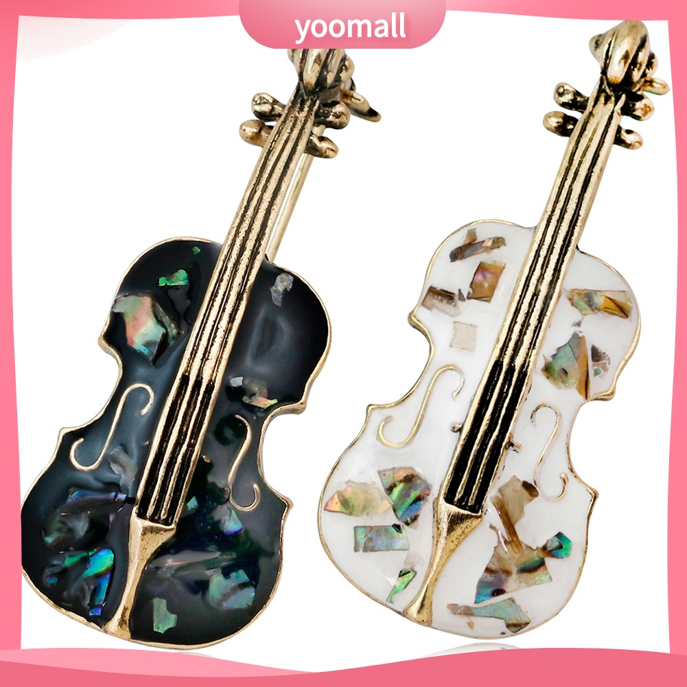 Ghim Cài Áo Hình Đàn Guitar Đính Đá Phong Cách Vintage